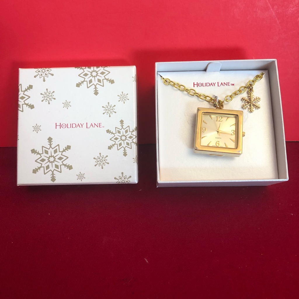 Holiday Lane Watch Pendant Necklace 9$